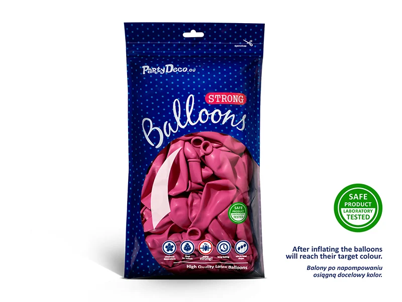 100 Stk. Latexballon Ø30cm "Uni Pastell" | Hot Pink