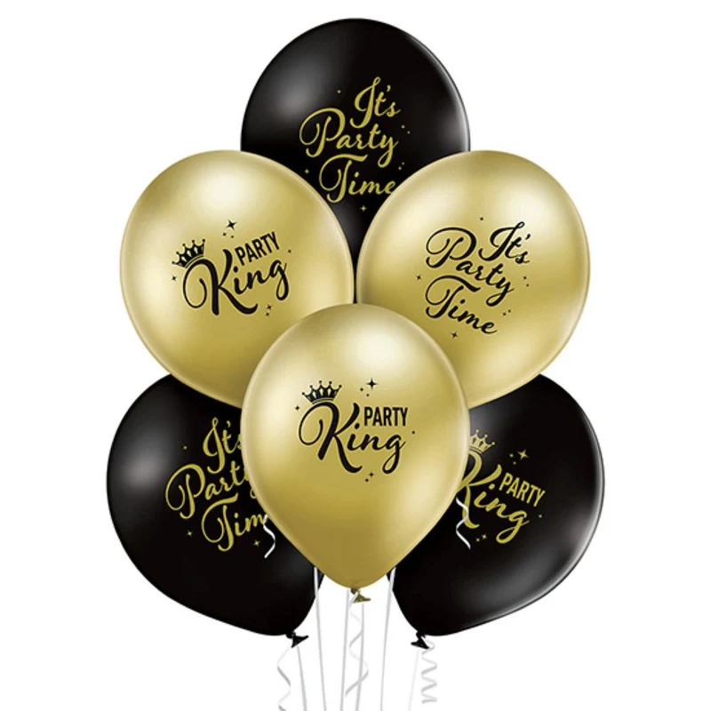 Luftballon Ø30cm "Party King" | 6 Stk.