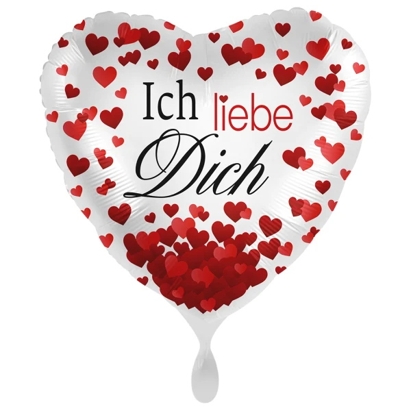 18"/Ø43cm Herz Folienballon "Ich liebe Dich"