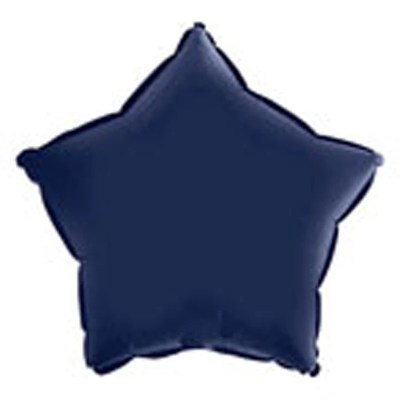 18"/Ø46cm Stern Folienballon Uni | Satin Blau