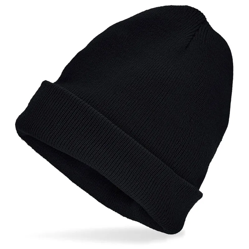80er Jahre Kostüm Beanie Mütze | Schwarz