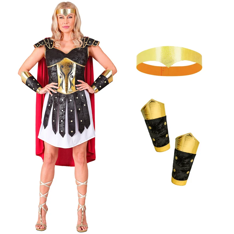 "Römische Centurio" Gladiatorin Kostüm für Damen | 5-tlg.