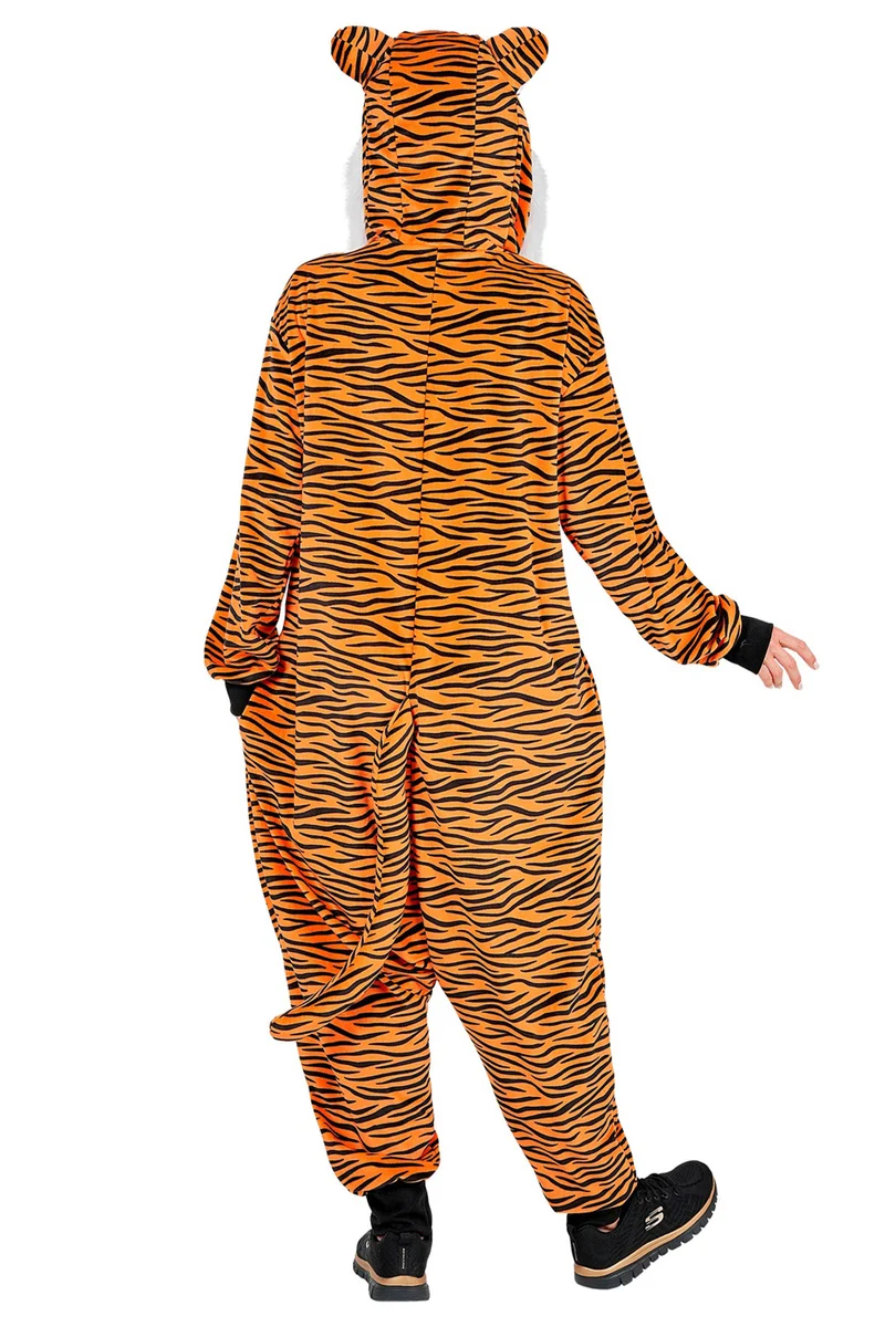 Tierkostüm "Tiger" für Erwachsene | Overall Plüschkostüm