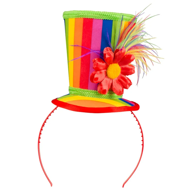 Diadem "Blossom" Haarreif mit Mini Clownshut | Bunt
