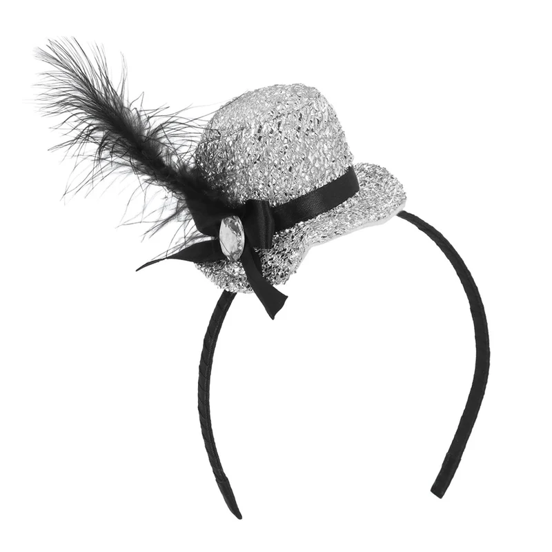 Haarreif mit Glitzer Mini-Hut | Farbvarianten