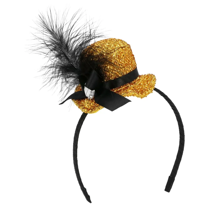 Haarreif mit Glitzer Mini-Hut | Farbvarianten