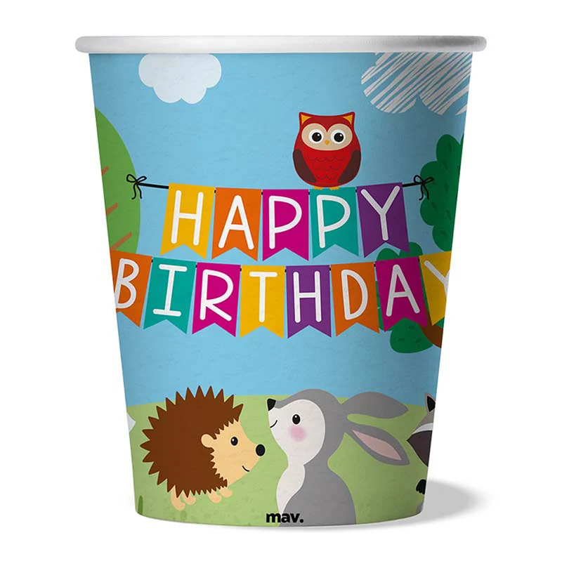 Pappbecher HB Woodland 200ml/8Stk.