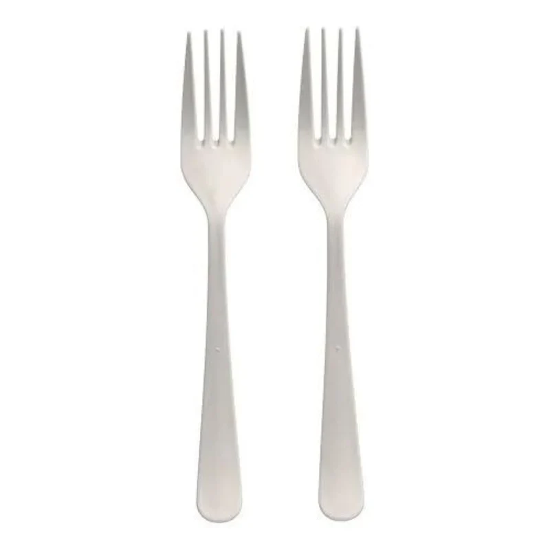 10 Mehrweg PP Gabeln 19 cm | Weiß