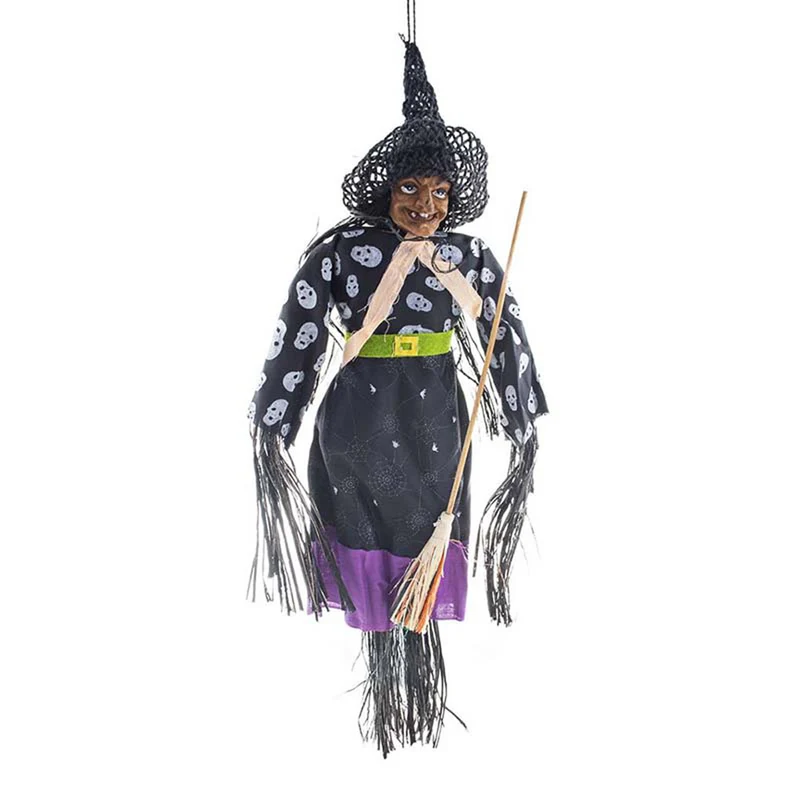Figur Hexe mit Besen ca. 74 cm