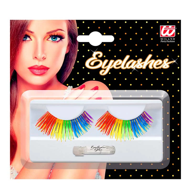 Wimpern Regenbogen mit Klebstofftube