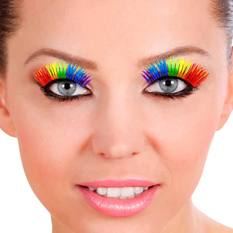 Wimpern Regenbogen mit Klebstofftube