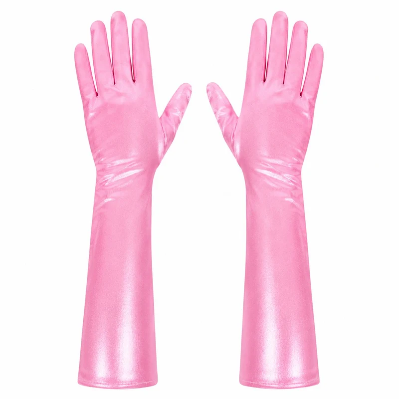 Glitzernde Handschuhe Shine 40 cm | Rosa