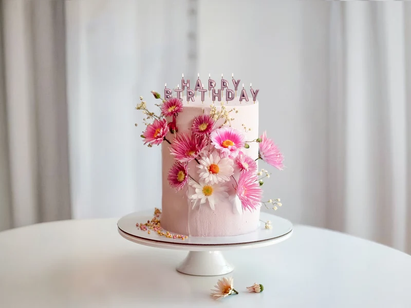 Geburtstagskerzen "Happy Birthday" 2,5 cm | Roségold