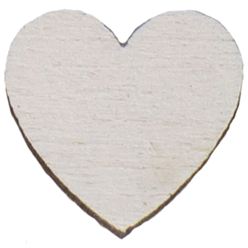 Holz Streudeko Herzen Weiß 24 Stck. - Ø 1,5 cm | 08269 Hochzeit Tischdekoration