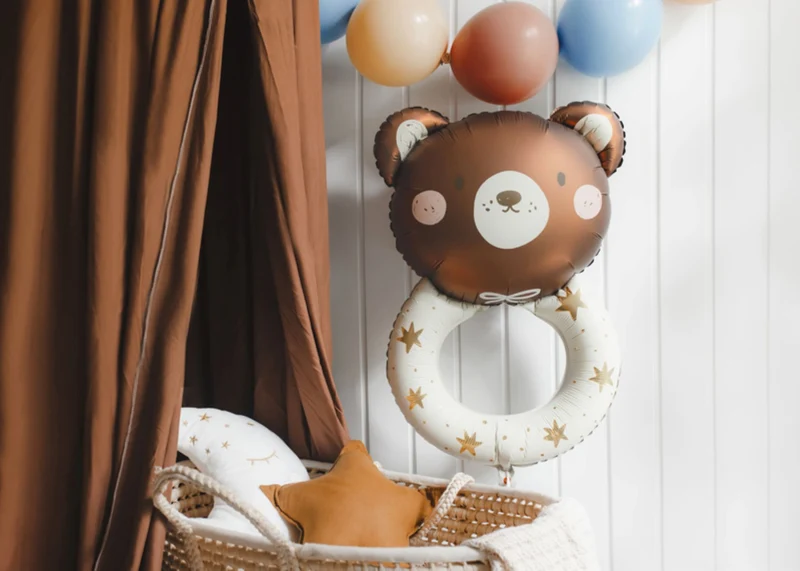 Shape Folienballon "Teddybär Rassel" | 61 x 88 cm