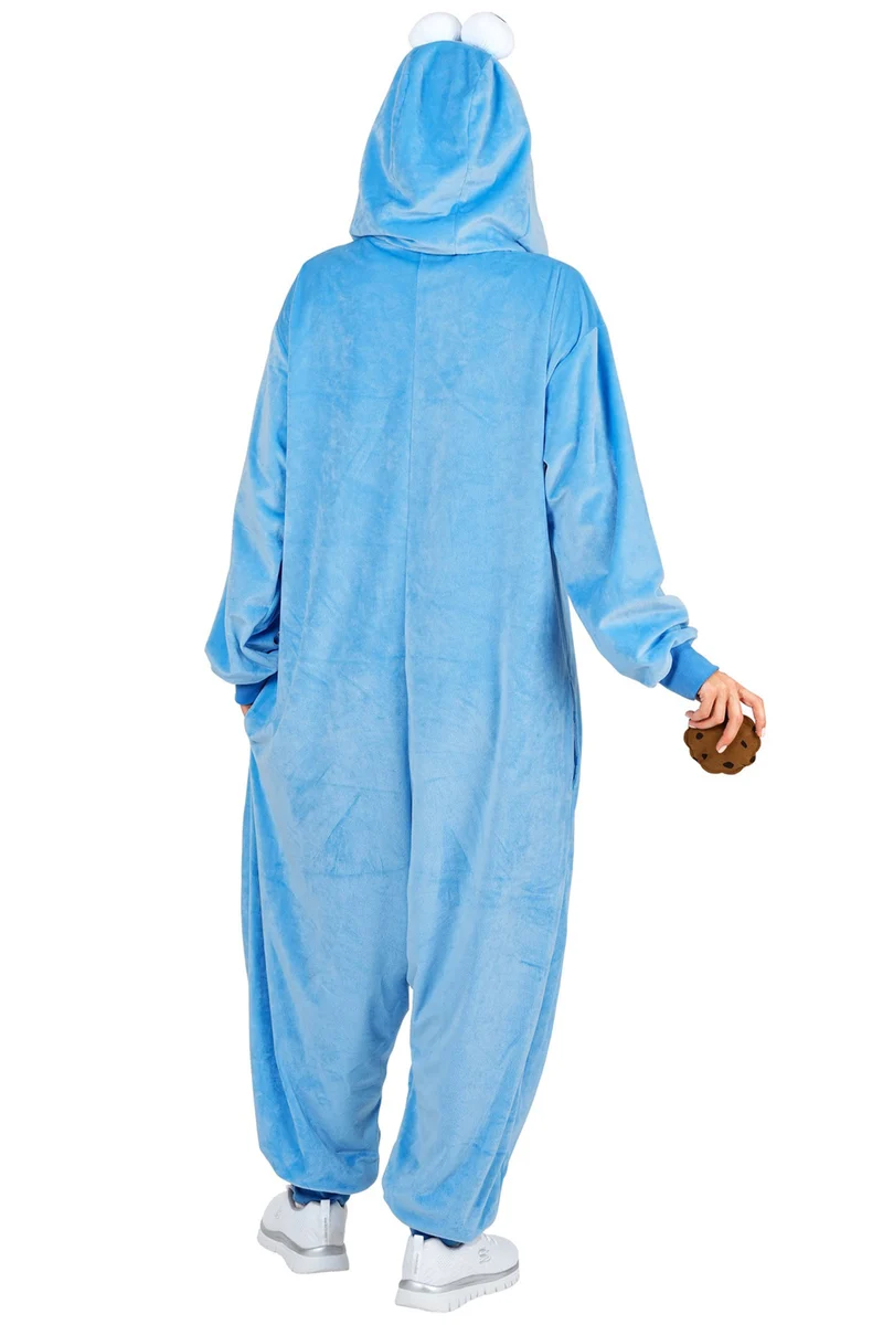 Tierkostüm "Cookie Monster" für Erwachsene | Overall Hellblau