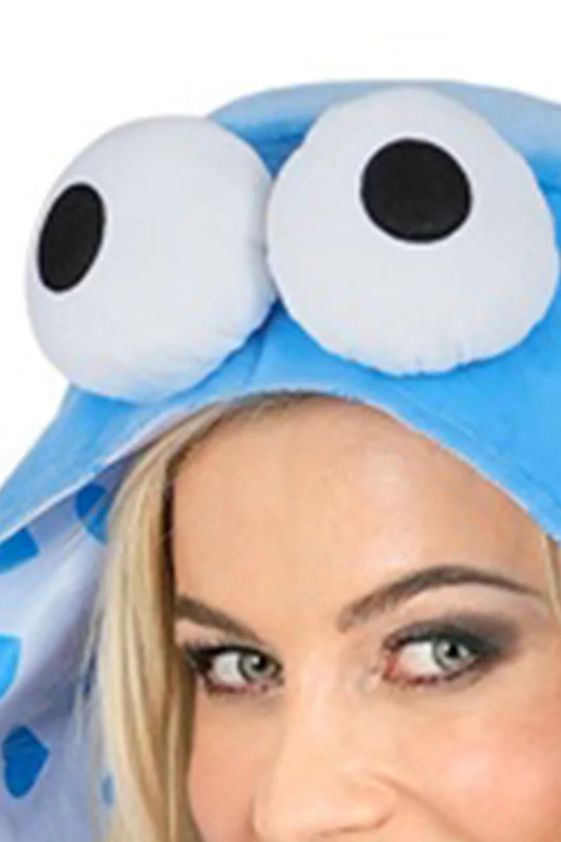 Tierkostüm "Cookie Monster" für Erwachsene | Overall Hellblau