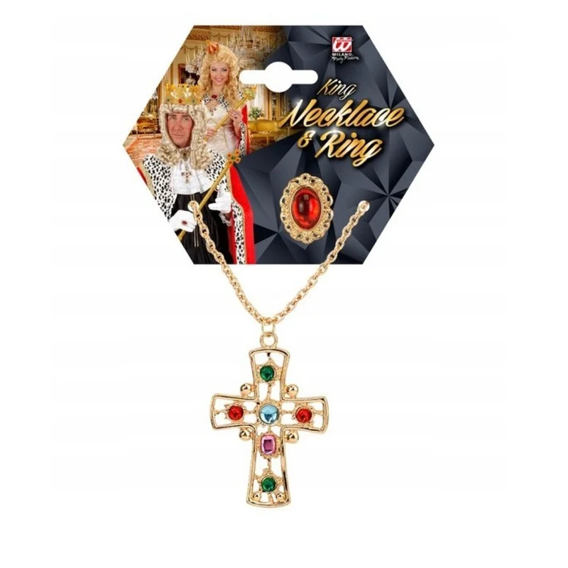 König Set | Halskette mit Kreuz und Ring