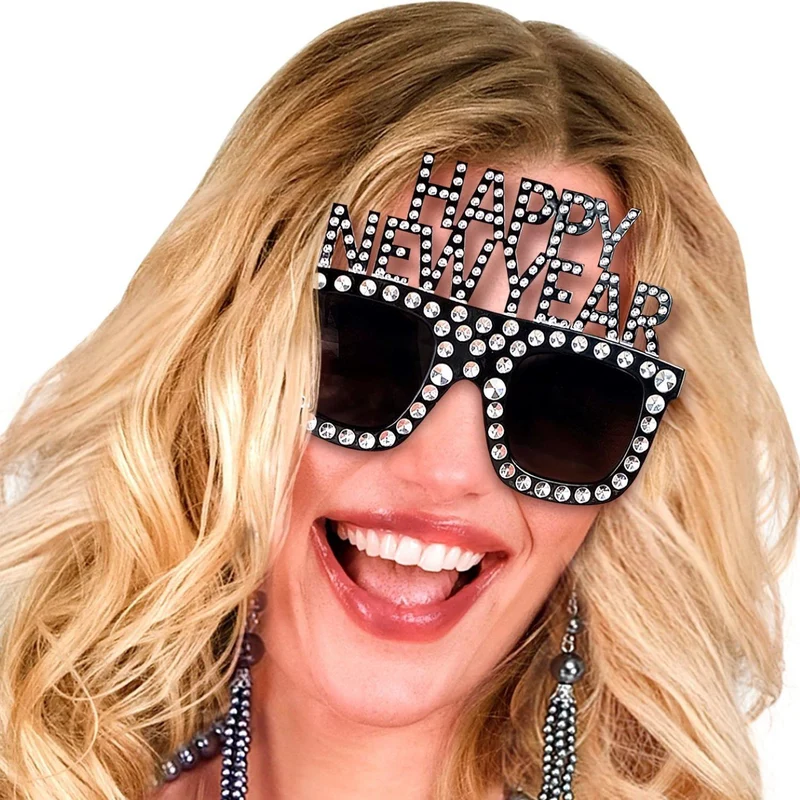 Brille "Happy New Year" | Schwarz - Silvester