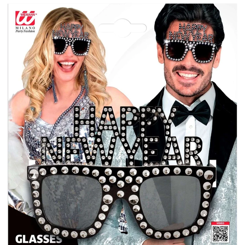 Brille "Happy New Year" | Schwarz - Silvester