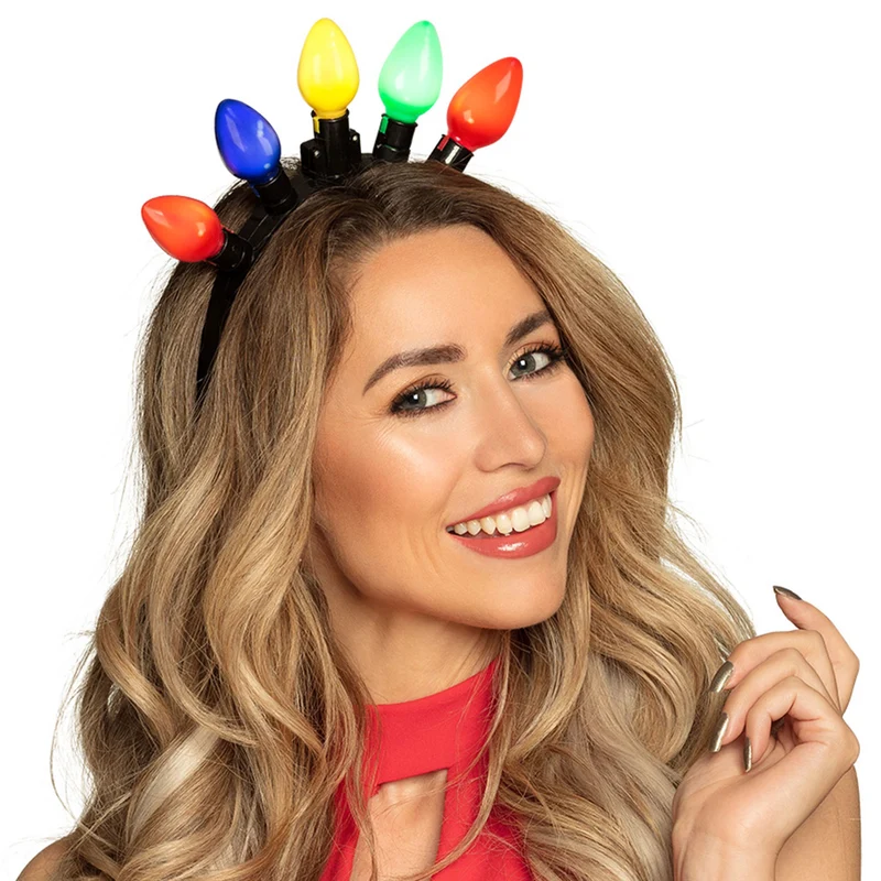 LED Diadem "Lichterkette" 3 Modi | Bunt