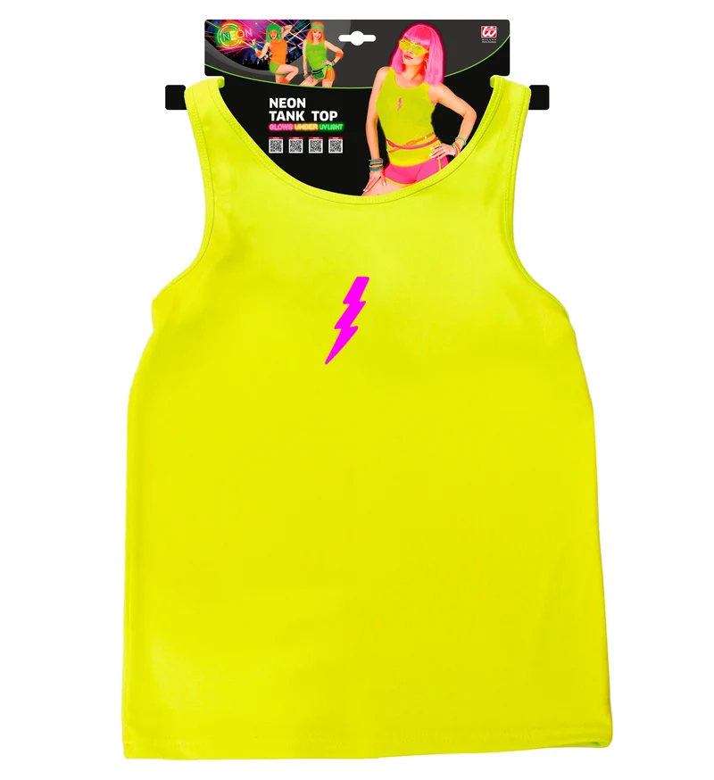 Tank Top | Neon Gelb - 80er Jahre Disco Kostüm