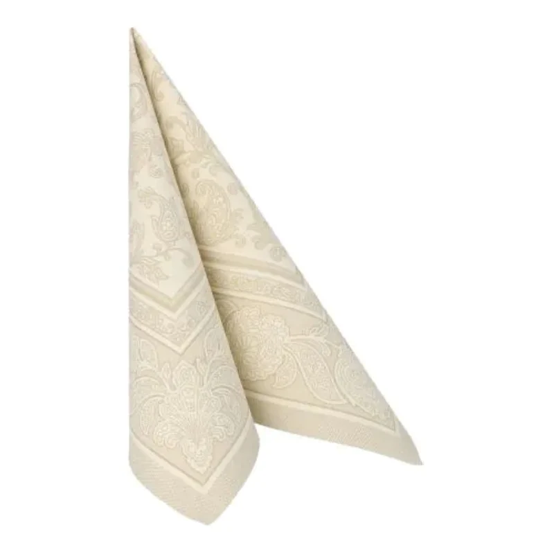 Servietten RC "Ornaments" 40x40cm/50Stk. | Champagner