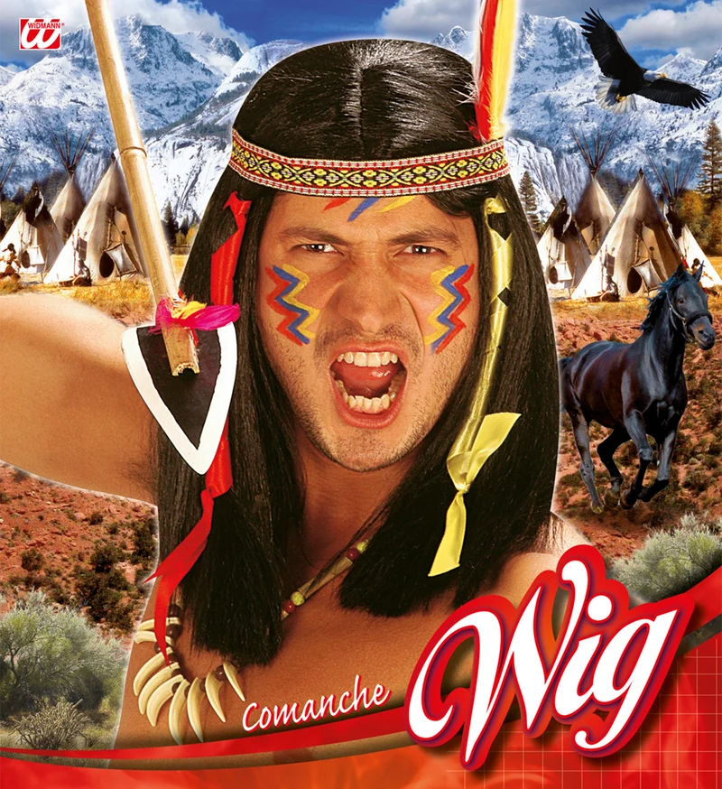 Perücke Comanche | Schwarz