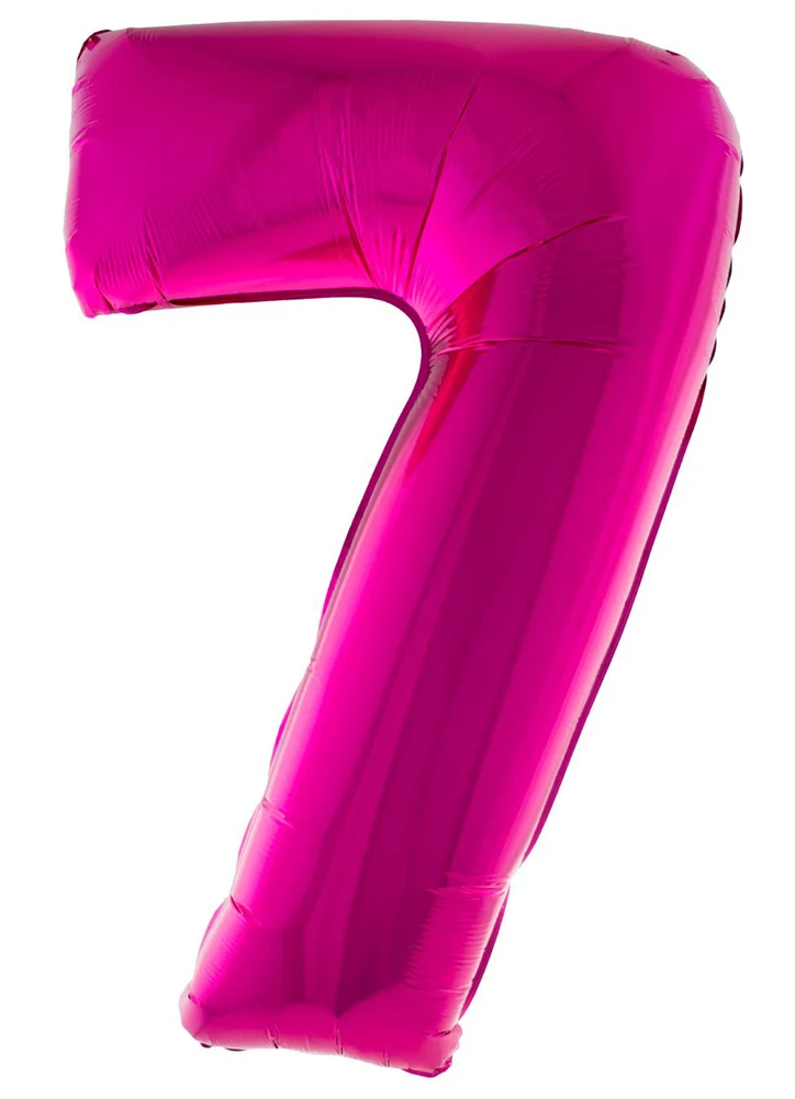 XXL Zahlen Folienballon 100 cm - Pink | Dekoration Geburtstag Jubiläum Zahlenballon