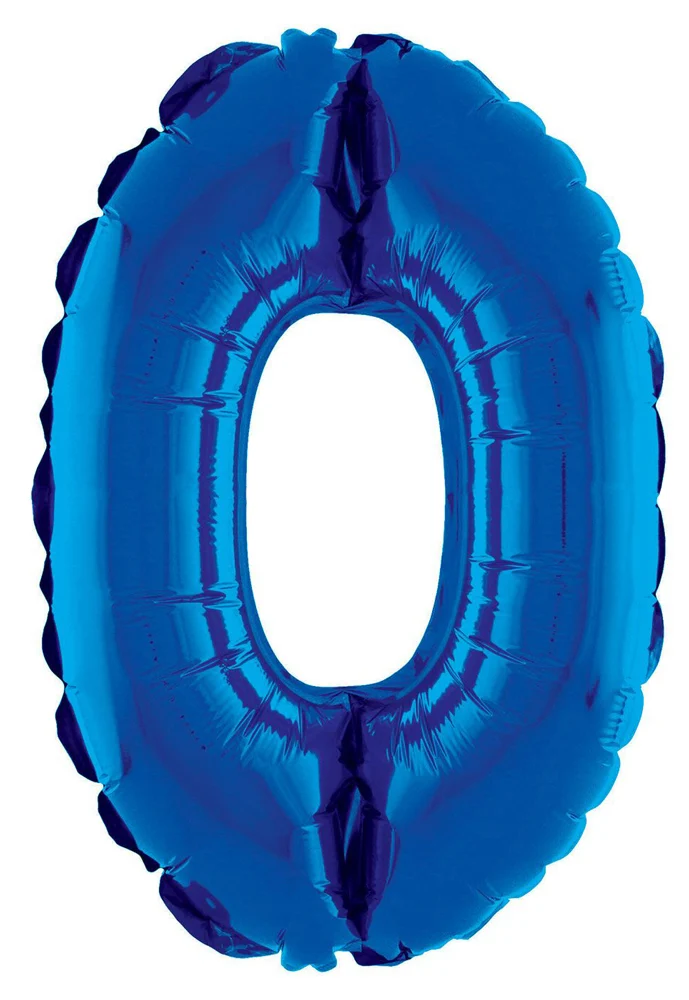 XXL Zahlen Folienballon 100 cm - Blau