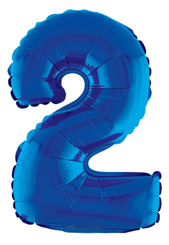 XXL Zahlen Folienballon 100 cm - Blau