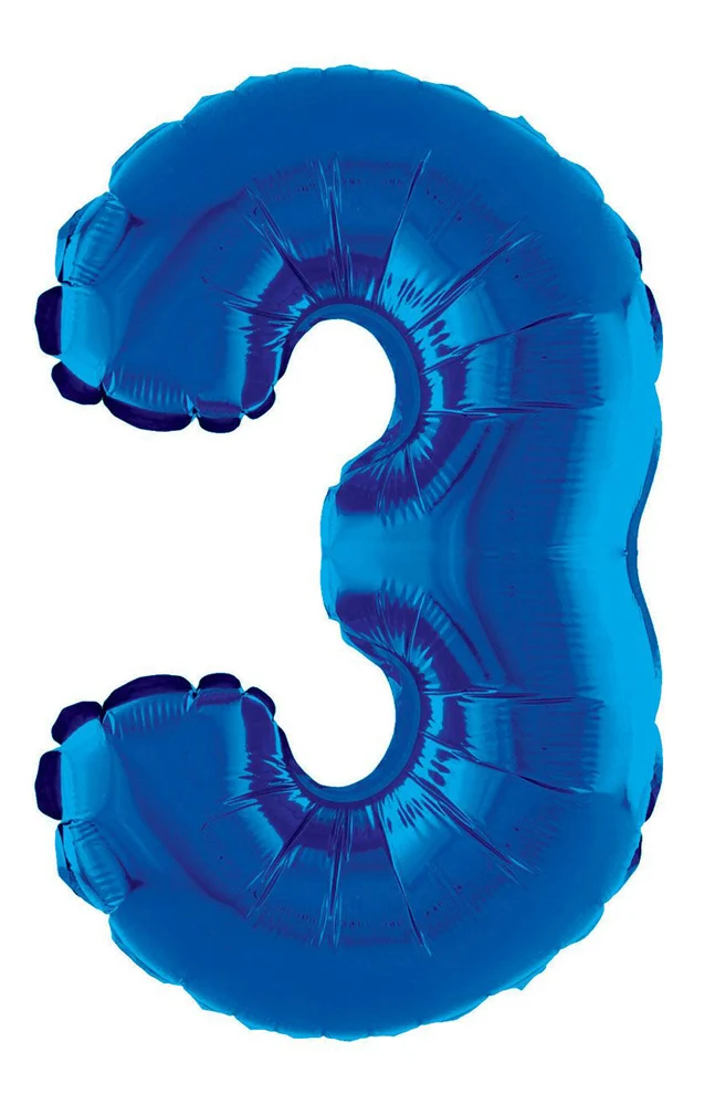 XXL Zahlen Folienballon 100 cm - Blau