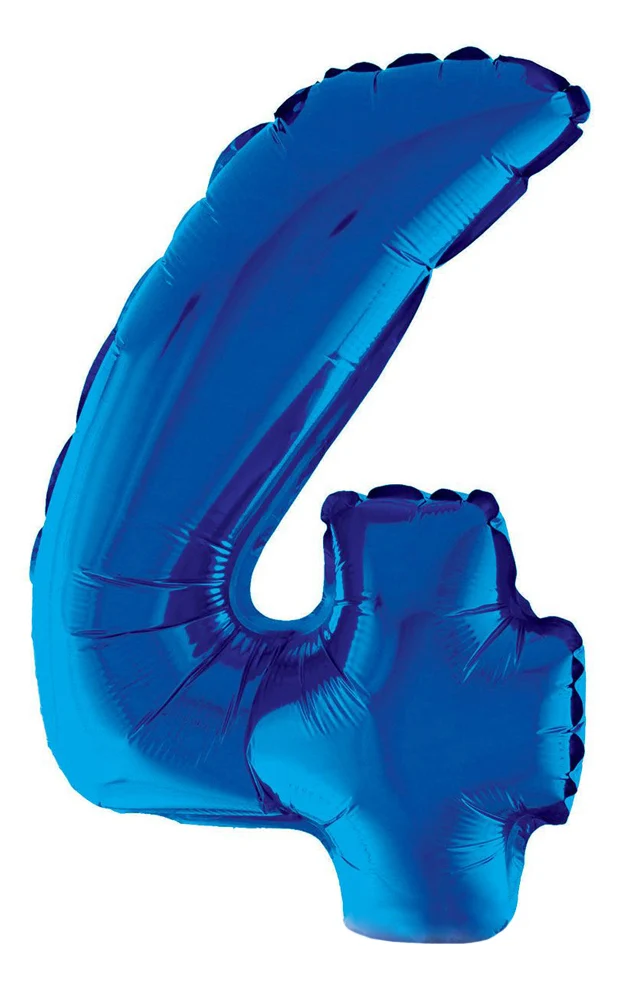 XXL Zahlen Folienballon 100 cm - Blau