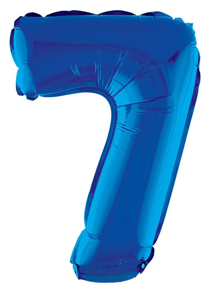 XXL Zahlen Folienballon 100 cm - Blau