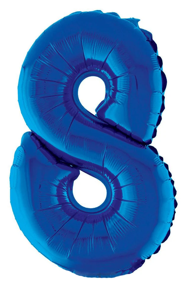 XXL Zahlen Folienballon 100 cm - Blau