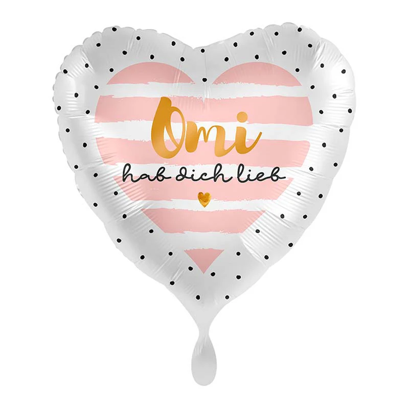 18"/Ø43cm Folienballon "Omi - hab dich lieb"