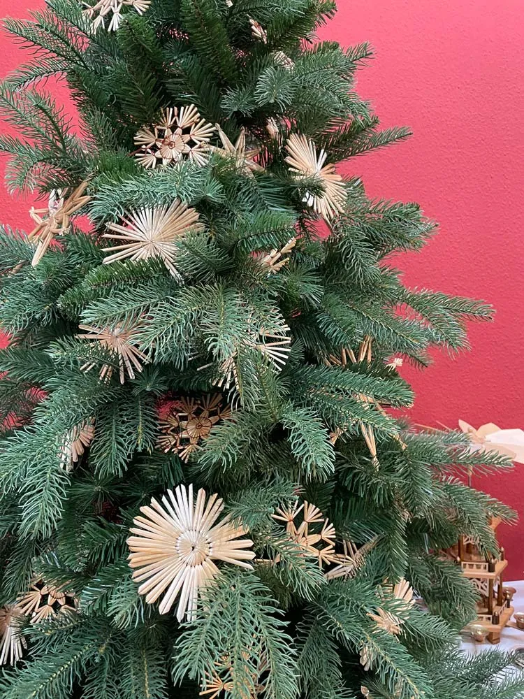 Weihnachtsbaumschmuck Strohsterne - Christbaum Anhänger Sortiert | Auswahl