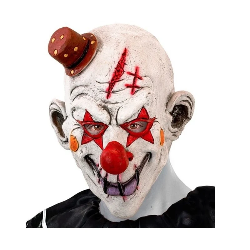 Halloween Maske Horror "Killerclown mit Minihut"