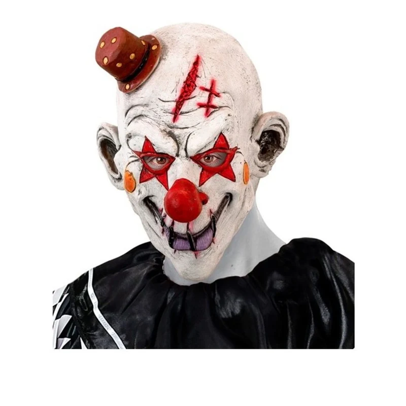 Halloween Maske Horror "Killerclown mit Minihut"