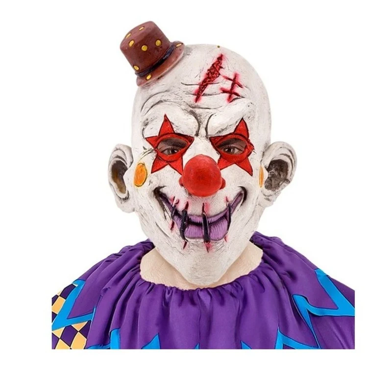 Halloween Maske Horror "Killerclown mit Minihut"