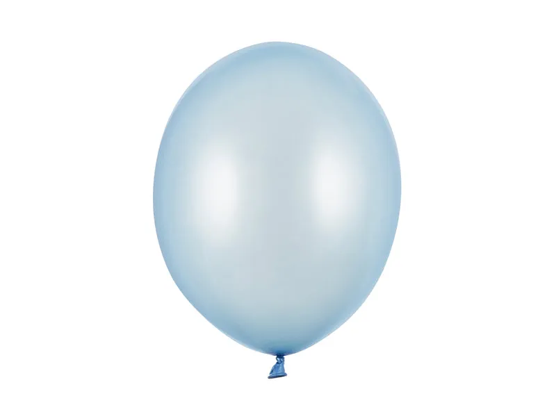 100 Stk. Luftballon Ø30cm "Uni Metallic" | Hellblau