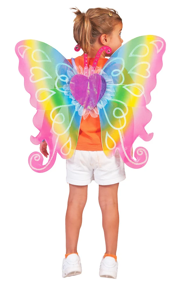 Flügel Regenbogen Fee 60x54 cm | Mehrfarbig