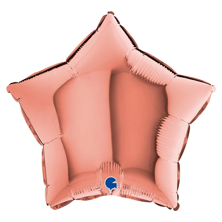 18"/Ø46cm Stern Folienballon Uni | Rosegold