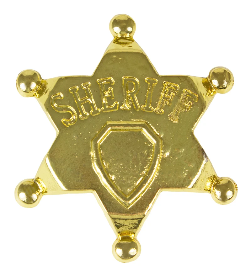 Cowboy Sheriffstern aus Metall - Gold