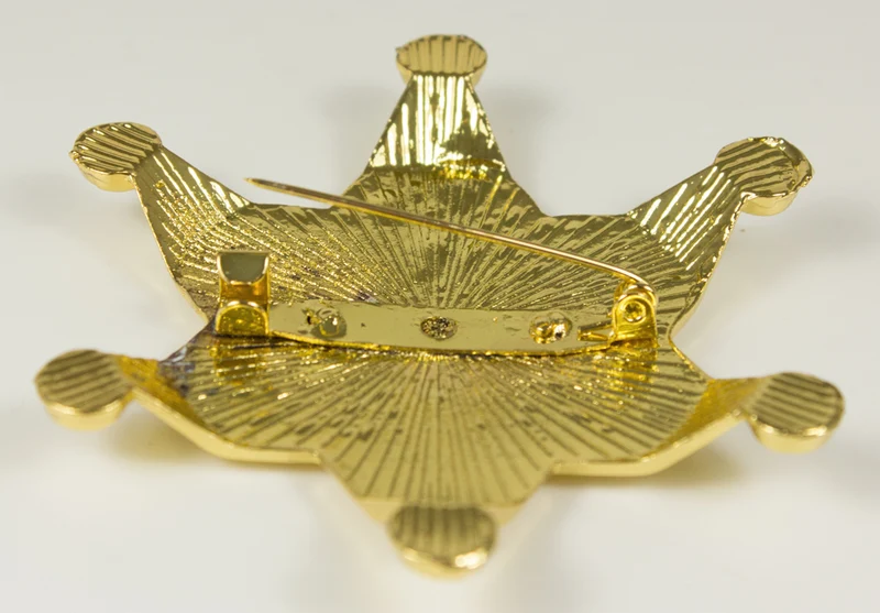 Cowboy Sheriffstern aus Metall - Gold