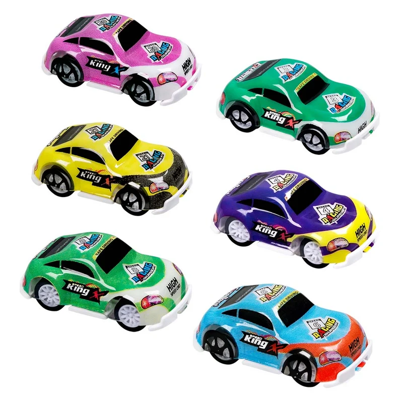 6 Rückzugs-Rennautos| 5 x 3 cm
