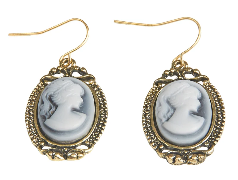 Kamee Ohrringe zum Barock Kostüm | Damen Schmuck