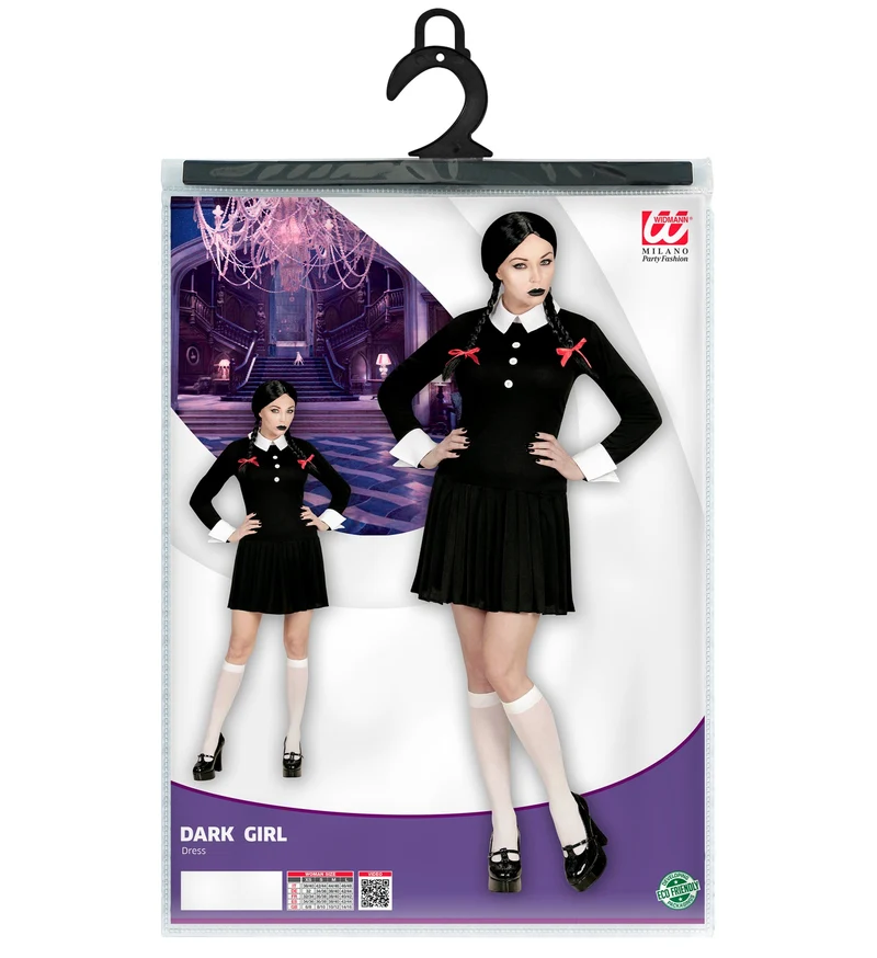 Dark Girl Damenkostüm - Halloween Verkleidung | Schwarz Weiß