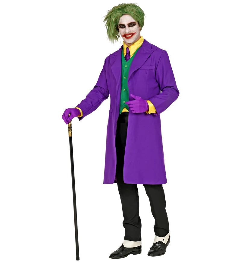 Teuflisches Clown Kostüm "Joker" für Erwachsene | Mehrfarbig