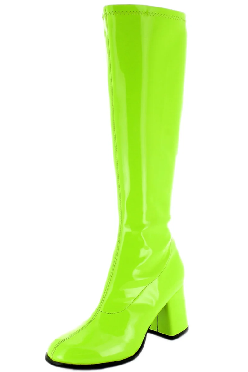 Gogo Damen Lackstiefel normale Schaftweite | Grün
